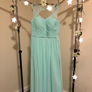 Mint green formal gown
